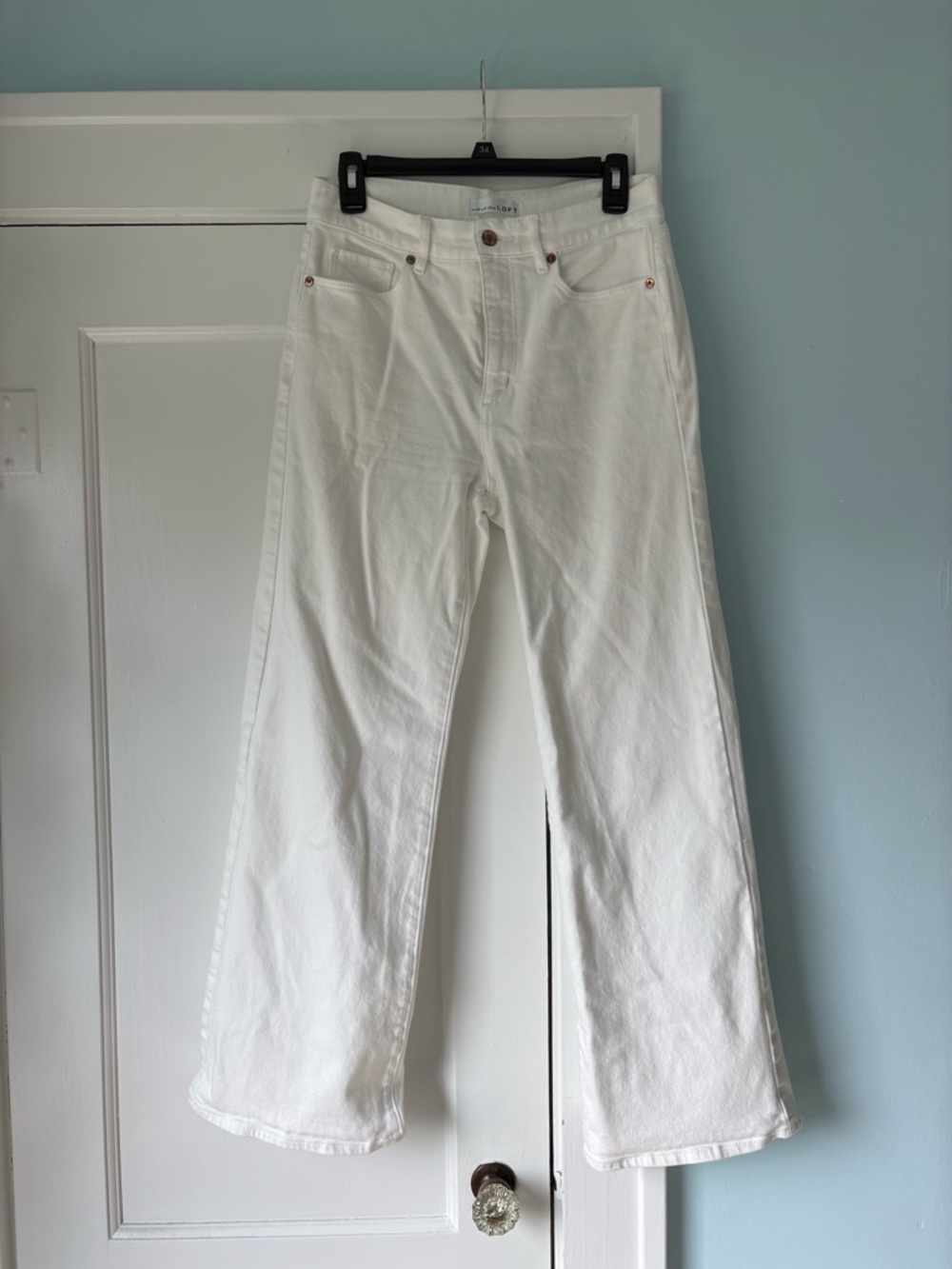 LOFT High Waisted Wide Leg Jeans Made and Loved Coastal Clean Girl Summer Luxury